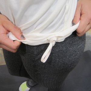 Lululemon Black Gray Herringbone Wunder Under Pant